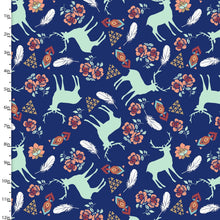 Load image into Gallery viewer, 3 Wishes - Pachua - Navy Main - 1/2 YARD CUT - Dreaming of the Sea Fabrics
