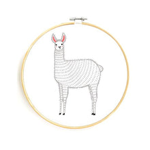 Load image into Gallery viewer, completed llama embroidery kit
