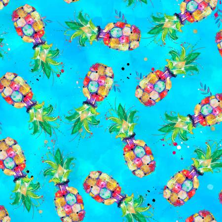 pineapple party animals 3 wishes fabric