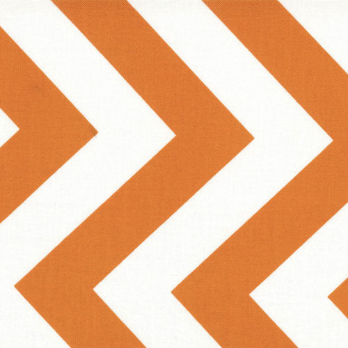 Moda Fabrics - Modern Zig Zags - Fat - Tangerine - 1/2 YARD CUT