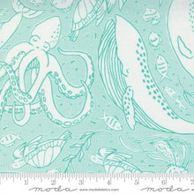 Load image into Gallery viewer, Moda Fabrics - The Sea and Me - Ocean Friends Seafoam - 1/2 YARD CUT

