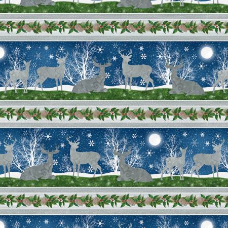 Wilmington Prints - Under the Pines - Repeating Stripe - 1/2 YARD CUT