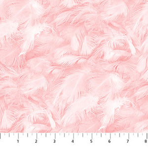 Northcott - Flamingo Bay Feathers - 1/2 YARD CUT