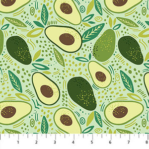 Northcott - Avocado Love - 1/2 YARD CUT