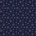 Craft Cotton Company - Metallic Christmas Snowflakes - 1/2 YARD CUT