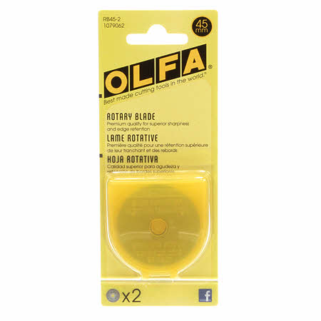 Olfa 45mm Rotary Blade Replacement - 2 pk