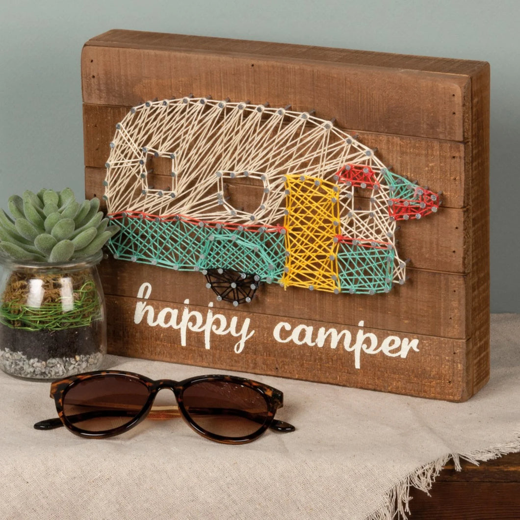 String Art - Happy Camper