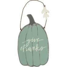 Load image into Gallery viewer, Give Thanks &amp; Blessed Pumpkin Hanging Decor
