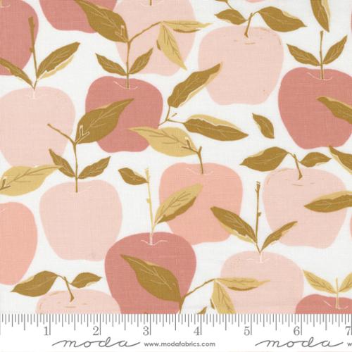 Moda Fabrics - Midnight in the Garden - Enchanted Apples Mint Blush - 1/2 YARD CUT