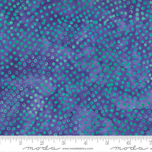 Moda Fabrics - Bermuda Batiks - Orchid Dots - 1/2 YARD CUT