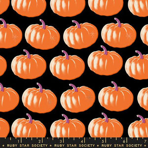 Ruby Star Society - Spooky Darlings - Pumpkins Black - 1/2 YARD CUT