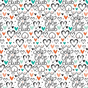 Camelot - White Self Love Club- 1/2 YARD CUT