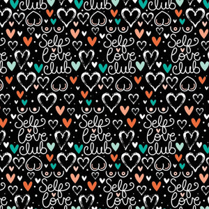 Camelot - Black Self Love Club- 1/2 YARD CUT