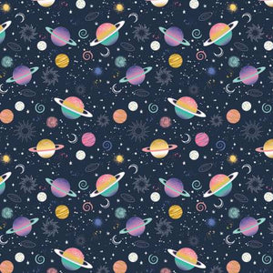 Camelot - Magical Space - Navy Astral Solar System - 1/2 YARD CUT