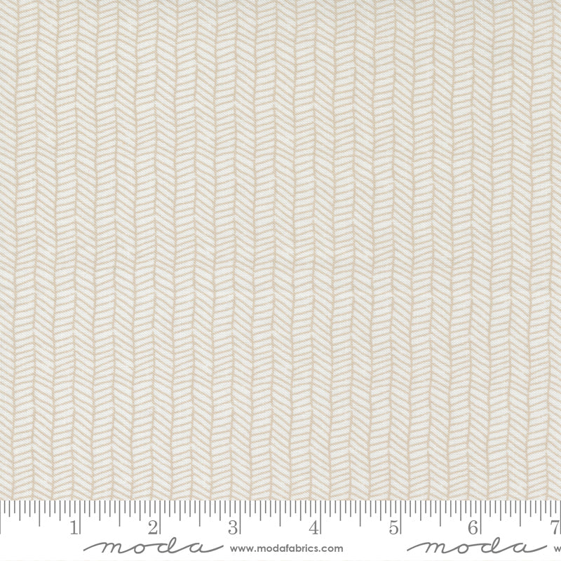 Moda Fabrics - Love Note - Cloud Herringbone Stripe - 1/2 YARD CUT