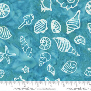Moda Fabrics - Beachy Batiks - Shells Coastal - 1/2 YARD CUT