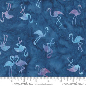 Moda Fabrics - Beachy Batiks - Flamingos Ocean - 1/2 YARD CUT