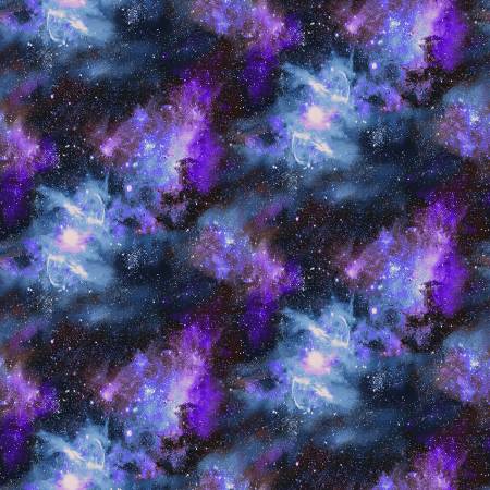 Studio E - Blue Nebula - 1/2 YARD CUT