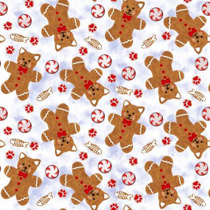 Studio E - Kitten Christmas - Ginger Cat Cookie - 1/2 YARD CUT