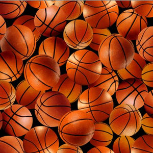 Oasis Fabrics - Game Day - Basket Balls - 1/2 YARD CUT