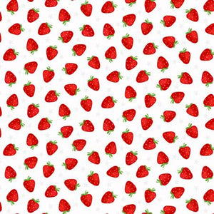 Studio E - My Happy Place - Strawberries - 1/2 YARD CUT