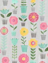 Load image into Gallery viewer, Wilmington Prints - Keep Shining Bright - Potted Plants - Light Gray (68510) - 1/2 YARD CUT

