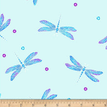 Load image into Gallery viewer, Michael Miller - Dragonfly Chic - Aqua - 1/2 YARD CUT
