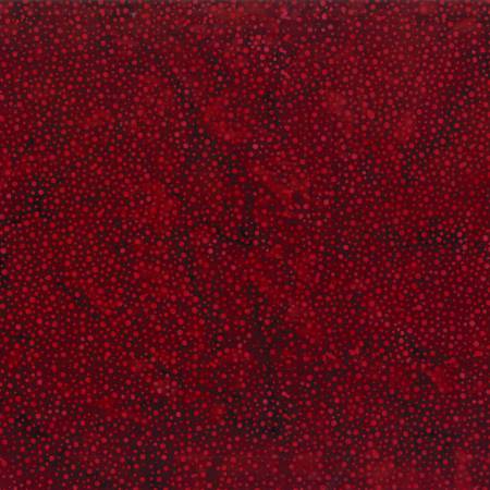 Hoffman - Red Velvet Bali Dots Batik - 1/2 YARD CUT