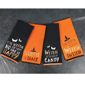Halloween Witchy Sayings Dish Towel