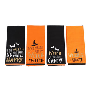 Halloween Witchy Sayings Dish Towel