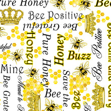 Load image into Gallery viewer, Kanvas - Buzzworthy - Words White - 1/2 YARD CUT
