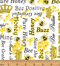 Load image into Gallery viewer, Kanvas - Buzzworthy - Words White - 1/2 YARD CUT
