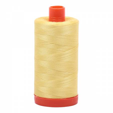 Aurifil Mako Cotton Thread 50 wt 1422 yds - Lemon 2115
