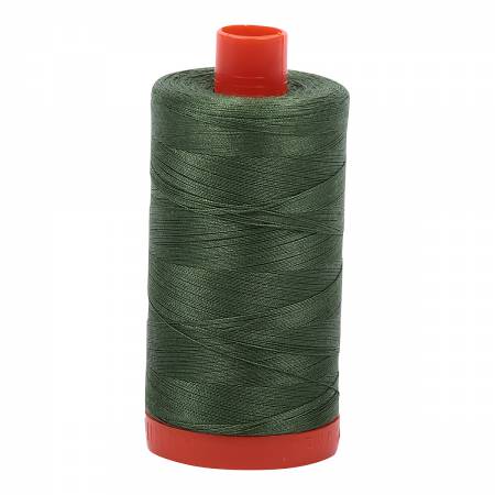 Aurifil Mako Cotton Thread 50 wt 1422 yds - Very Dark Grass Green 2890