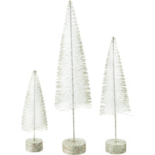 Load image into Gallery viewer, Glitter Bristle Brush Trees - White or Gold
