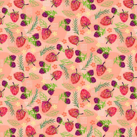 P&B Textiles - Ambrosia - Strawberries - 1/2 YARD CUT