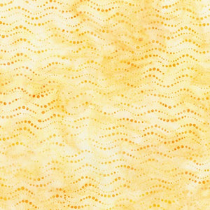 Robert Kaufman - Connect the Dots - Daffodil Wave Dots - 1/2 YARD CUT
