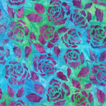 Robert Kaufman - Roses Batik - 1/2 YARD CUT