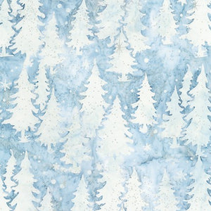 Robert Kaufman - Magical Winter - Trees Sky - 1/2 YARD CUT