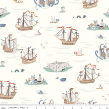 Load image into Gallery viewer, Riley Blake - Hoist the Sails - Main Cream - 1/2 YARD CUT
