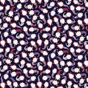 Timeless Treasures - Navy Gnome of the Free & the Brave - 1/2 YARD CUT