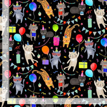 Load image into Gallery viewer, Timeless Treasures - Party Animal - Dance Party Cats - 1/2 YARD CUT

