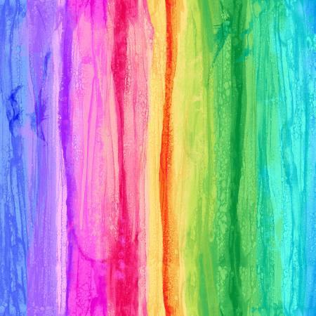 Timeless Treasures - Rainbow Dream Stripe - CD8206 - Multi Blender Stripe - 1/2 YARD CUT - Dreaming of the Sea Fabrics