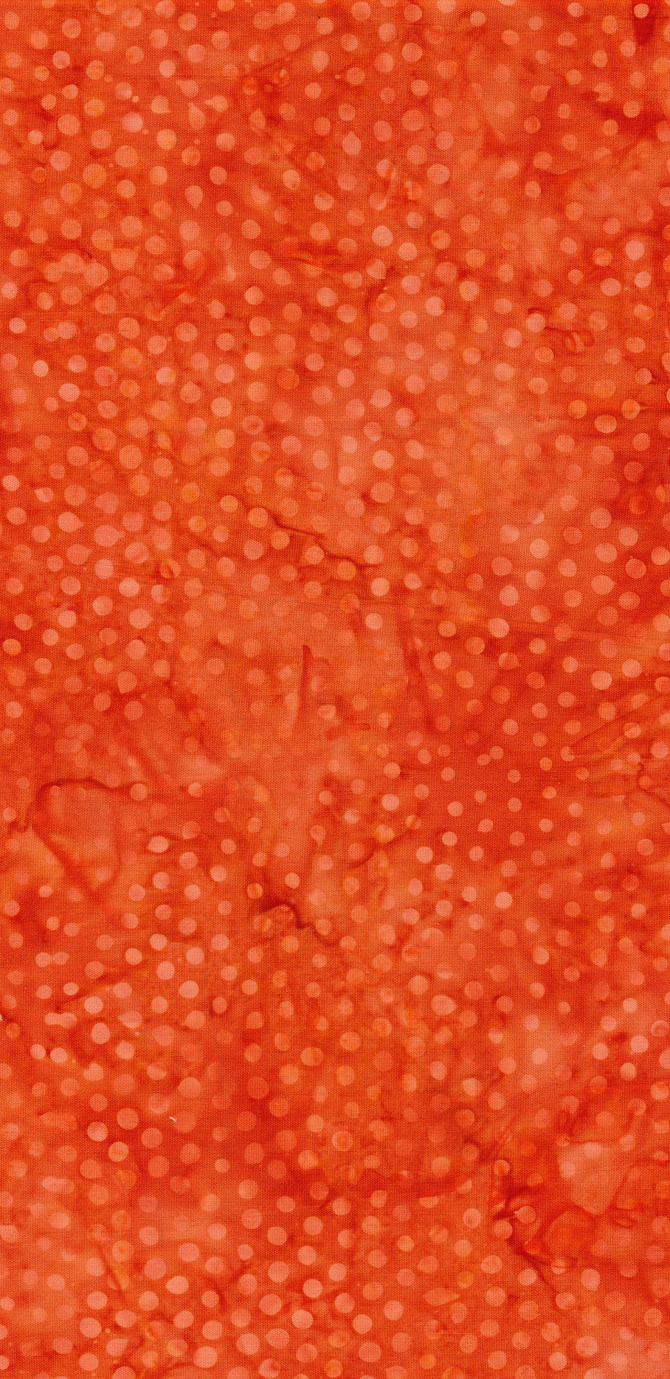 Majestic Batiks - Dots Tangerine - 1/2 YARD CUT