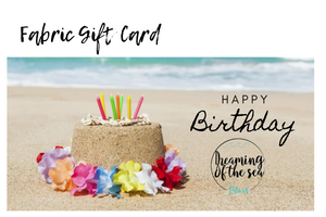 Birthday Gift Card - Dreaming of the Sea Fabrics