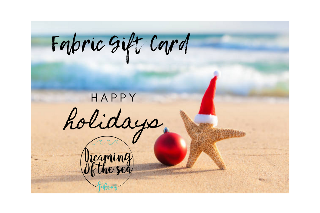 Christmas Gift Card - Dreaming of the Sea Fabrics