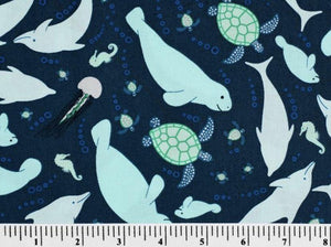 Boundless Fabrics - Marin - Navy Blue - 1/2 YARD CUT - Dreaming of the Sea Fabrics
