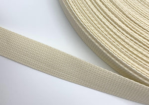 Cream 1" Polypro Webbing - BY THE YARD - Dreaming of the Sea Fabrics