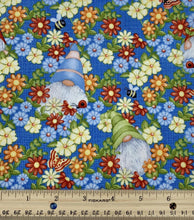 Load image into Gallery viewer, Henry Glass &amp; Co - Blue Peeking Gnomes - 1/2 YARD CUT - Dreaming of the Sea Fabrics
