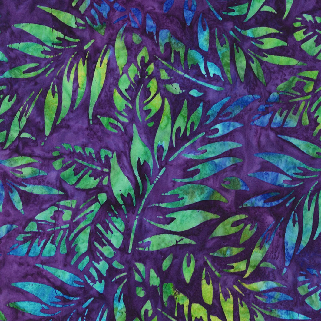 Robert Kaufman - Totally Tropical - Foliage Ocean - 1/2 YARD CUT